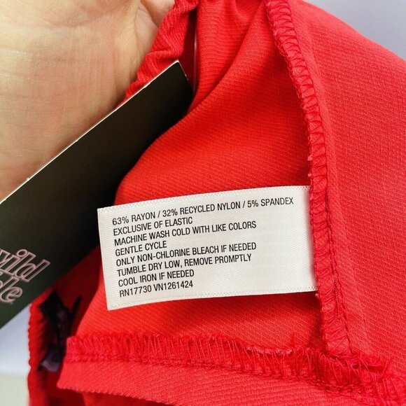 Wild Fable Womens Size XXL Pull On Elastic Back Woven Tube Top in Red 1687 - Picture 8 of 8